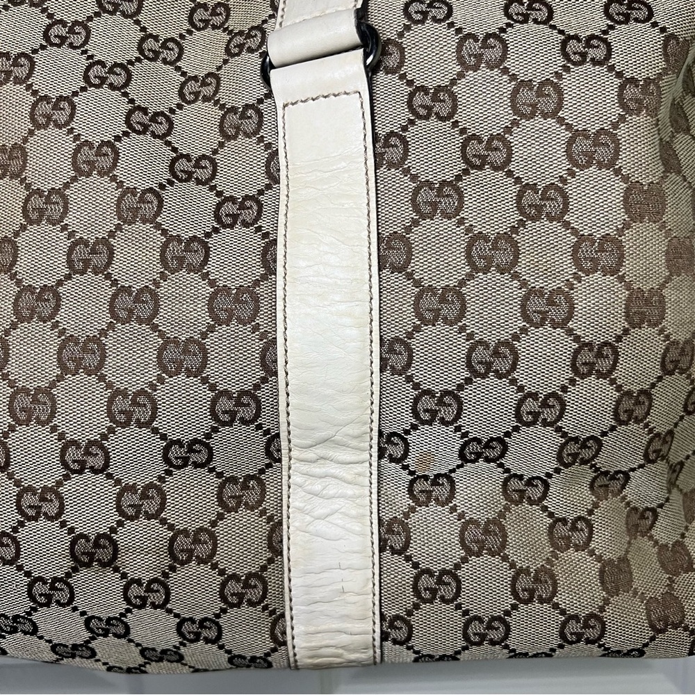 Gucci GG Canvas Tote Shoulder Leather Khaki Beige 153238 with original dust bag - Picture 8 of 13